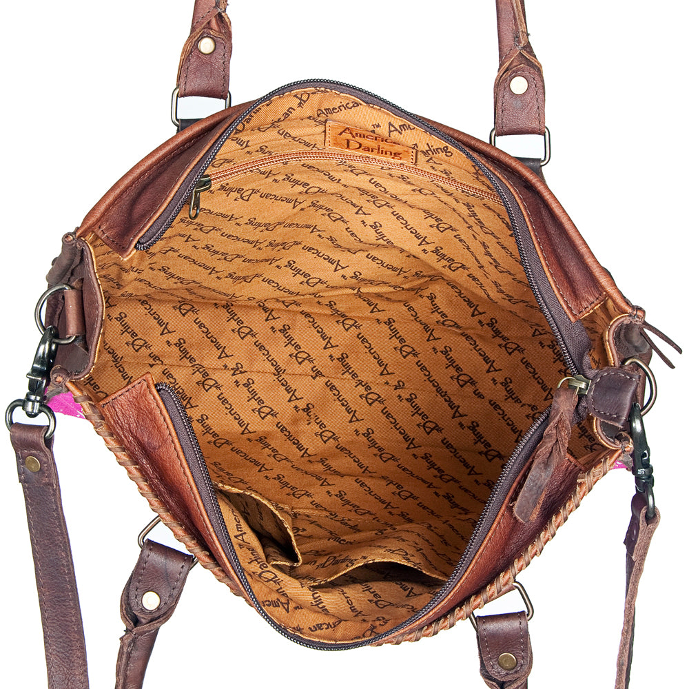 American Darling Tote Hair On Genuine Leather Western Women Bag | Handbag Weekend Travel Bags