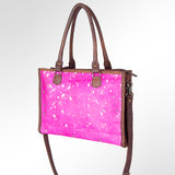 American Darling ADBGS118PKACSL Briefcase Hair On Genuine Leather Women Bag Western Handbag Purse
