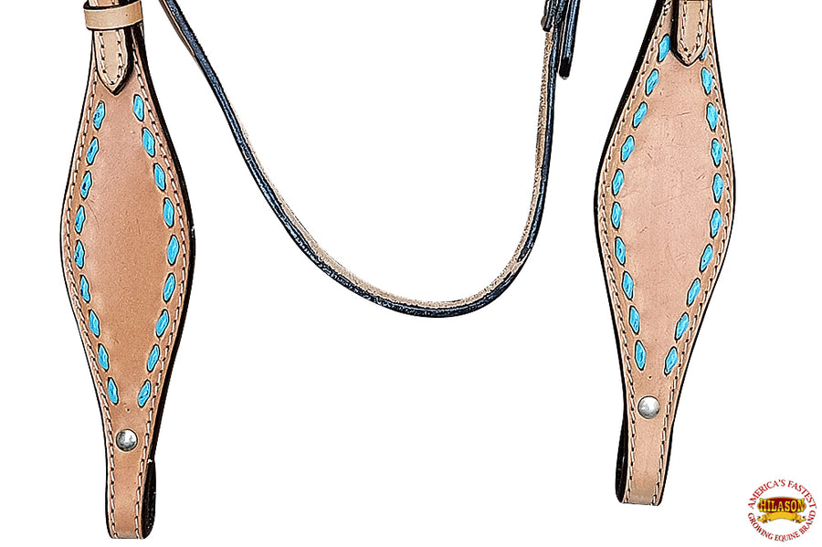 HILASON Western Horse Bridle Headstall Tack Tan American Leather