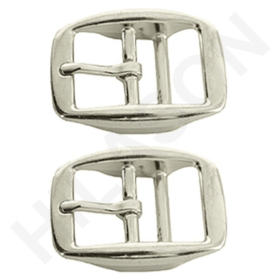 2 Pcs. 3/4 In Die Cast Double Bar Buckle Nickel Plated - Uhorse