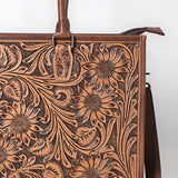 American Darling ADBG387BR Tote Hand Tooled Genuine Leather Women Bag Western Handbag Purse
