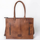 American Darling ADBG387BR Tote Hand Tooled Genuine Leather Women Bag Western Handbag Purse