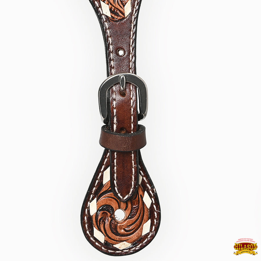 HILASON Hand-Tooled Leather Spur Straps for Men & Women – Western Design, Adjustable Fit