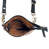 American Darling Hand Tooled Hair On Genuine Leather Women Bag Western Handbag Purse