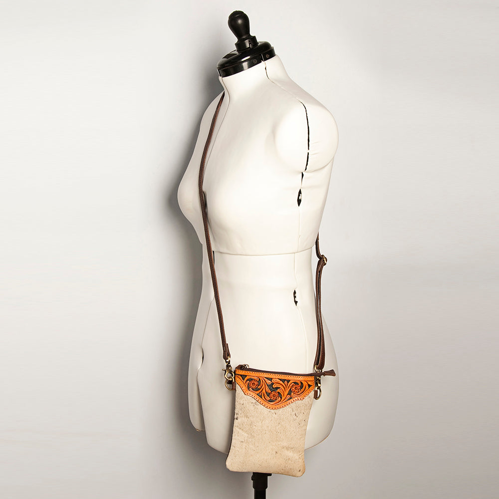 American Darling Hand Tooled Hair On Genuine Leather Women Bag Western Handbag Purse