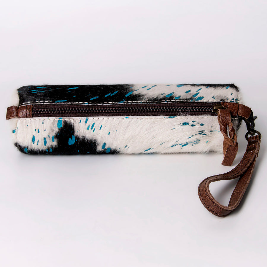 American Darling Wristlet Bag Handcrafted from Hair-On Cowhide & Genuine Leather with YKK Zipper and Wrist Strap