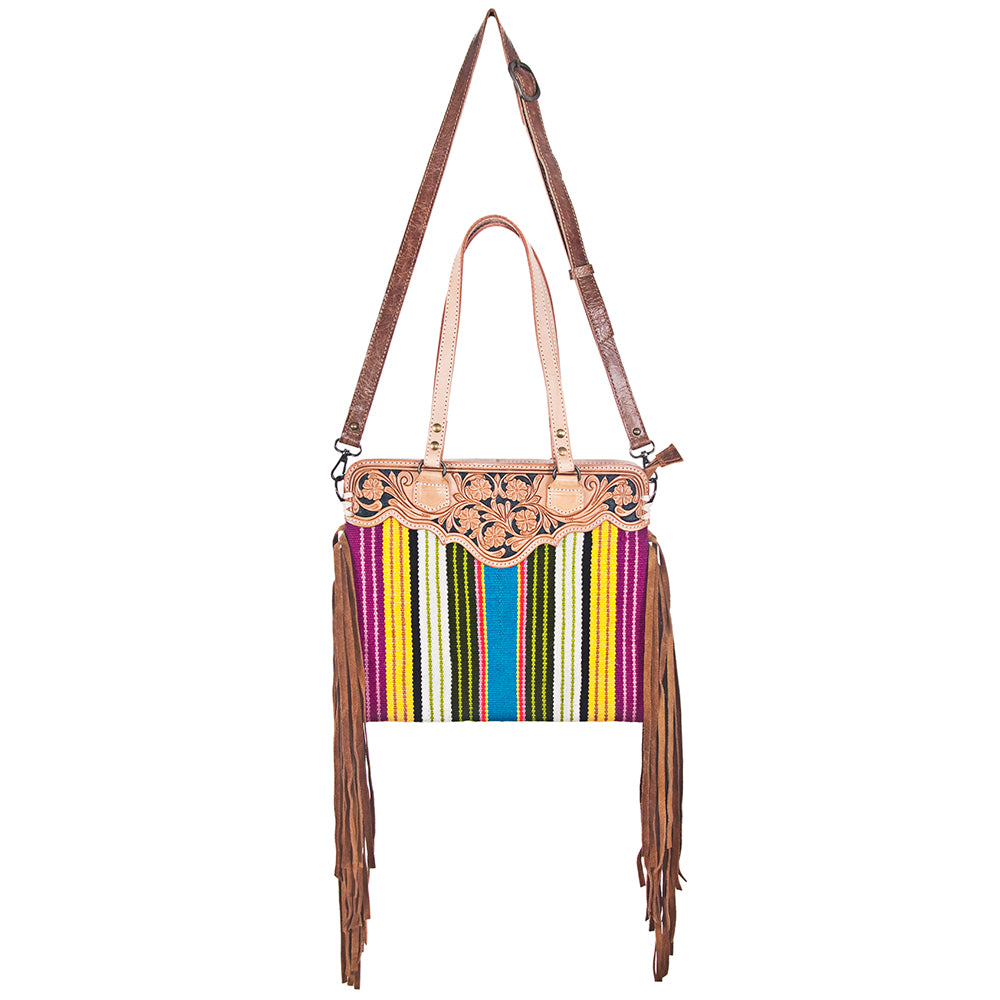 American Darling Cross Body Hand Tooled Hair on-Genuine Leather Western Women Bag Handbag Purse | Crossbody for Cute