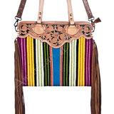 American Darling Cross Body Hand Tooled Hair on-Genuine Leather Western Women Bag Handbag Purse | Crossbody for Cute