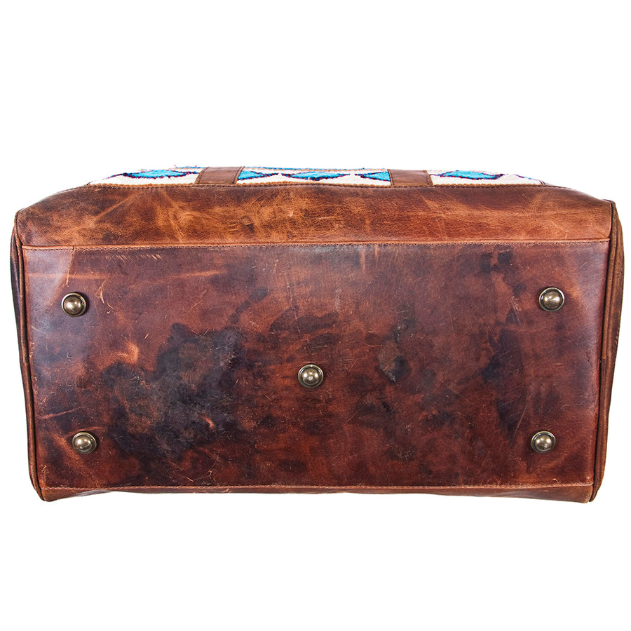 American Darling Duffel Bag, Hair-On Cowhide and Genuine Leather, Large Western Travel Tote, Vegetable-Tanned Full Grain Leather