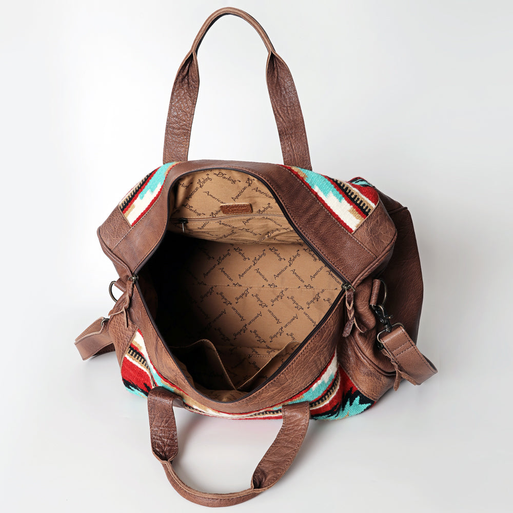 American Darling Duffel Hair On Genuine Leather Women Bag Western Handbag Purse