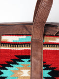 American Darling ADBG254DAR6 Duffel Saddle Blanket Genuine Leather Women Bag Western Handbag Purse