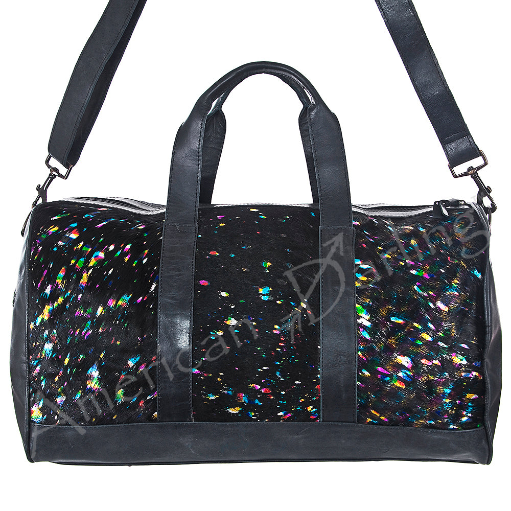 American Darling Duffel Hair On Genuine Leather Western Women Bag | Handbag Duffle Weekend Travel Bags for