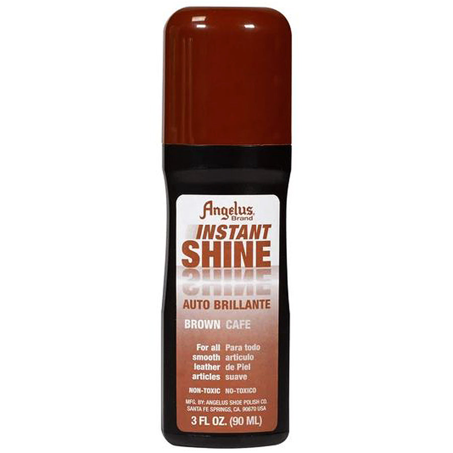 Brown leather shoe polish bottle - Uhorse