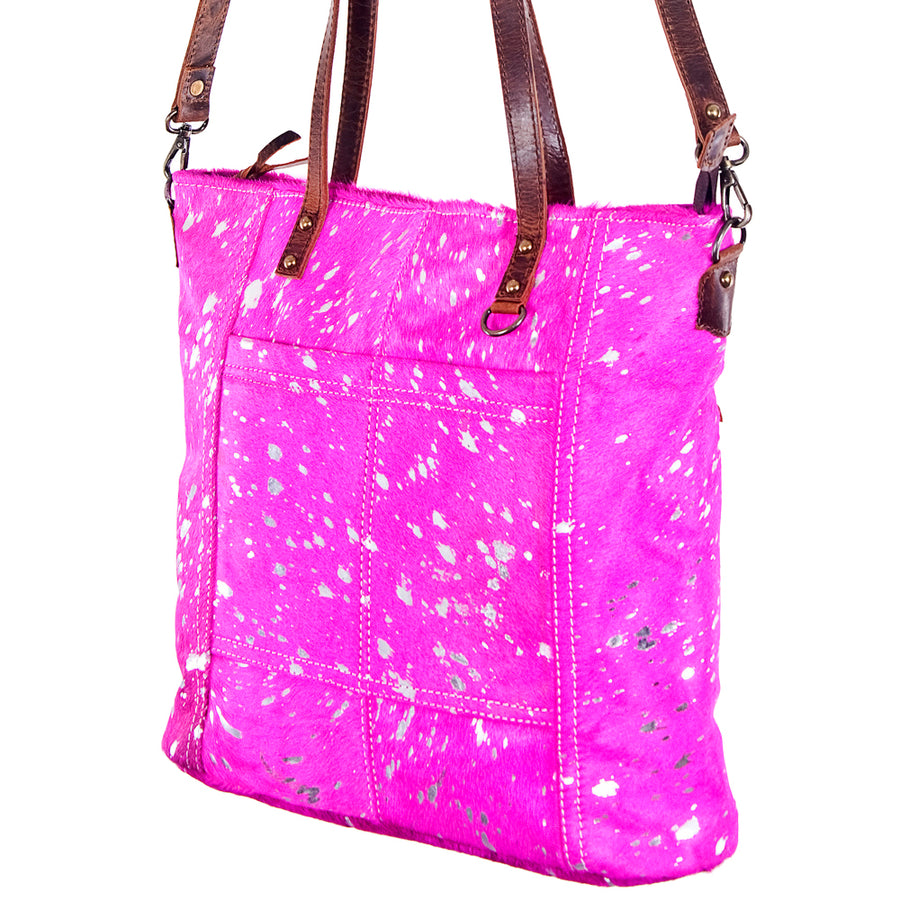American Darling Hair-on Cowhide Tote Bag – Genuine Leather Western Handbag Adjustable Strap
