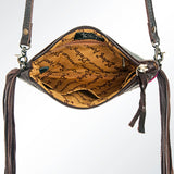 American Darling Cross Body Hand Tooled Hair On-Genuine Leather Western Women Bag Handbag Purse | Crossbody for Cute