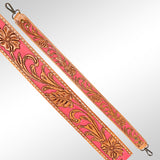American Darling ADBT104-48 Hand Tooled Genuine Leather Crossbody Handle Strap For Bags
