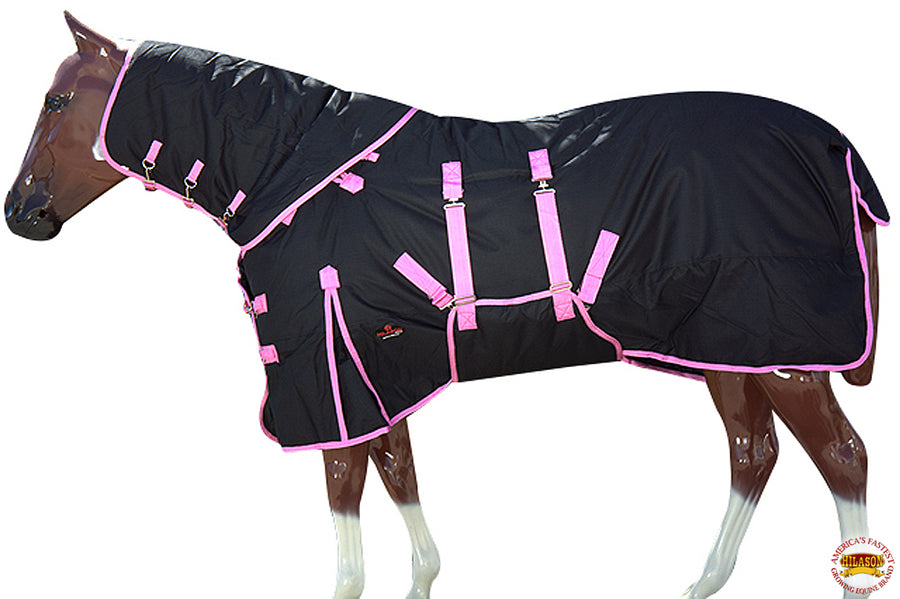HILASON 1200D Waterproof Winter Horse Blanket Neck Cover Belly Wrap | Turnout Blankets for Horses