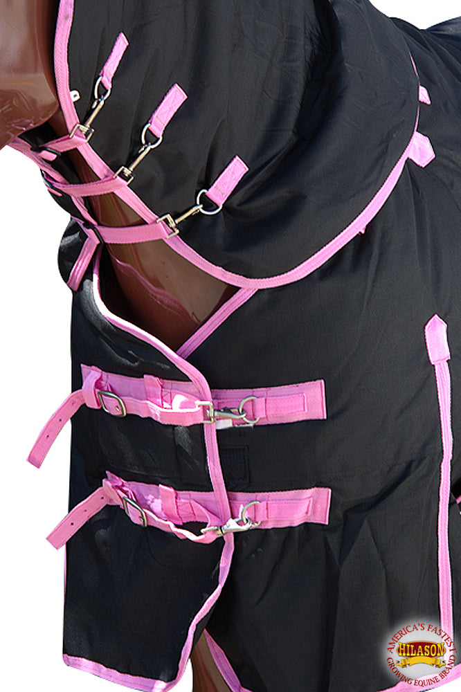 HILASON 1200D Waterproof Winter Horse Blanket Neck Cover Belly Wrap | Turnout Blankets for Horses
