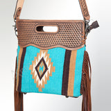 American Darling ADBG265BR Clutch Saddle Blanket Genuine Leather Women Bag Western Handbag Purse