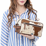 American Darling Hand Tooled Hair On Genuine Leather Women Bag Western Handbag Purse