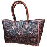 HILASON Genuine Leather Ladies Women Handbag Bucket Bag Purse | Handbags for Women | Purses Women | Women's Top Handle Handbags | Satchel Handbag with Top Handles | Leather Purses for Women | Lady Bag