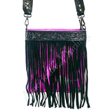 American Darling Cross Body Hand Tooled Hair on-Genuine Leather Western Women Bag Handbag Purse | Crossbody for Cute