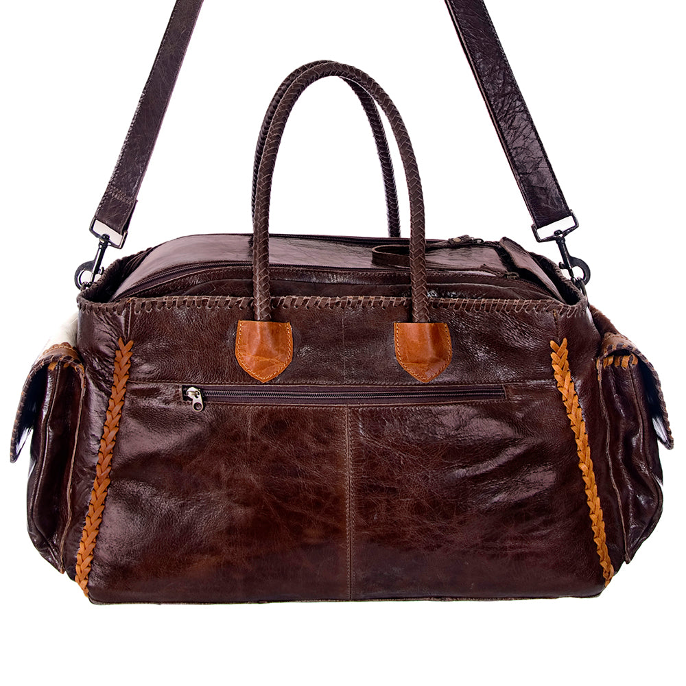 American Darling ADBG455 Duffel Hair-On Genuine Leather Women Bag Western Handbag Purse