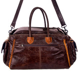 American Darling ADBG455 Duffel Hair-On Genuine Leather Women Bag Western Handbag Purse