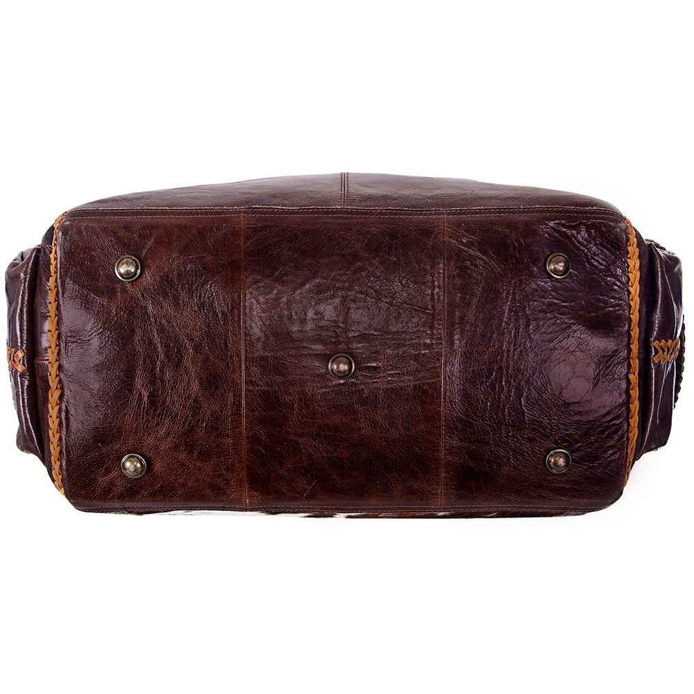 American Darling ADBG455 Duffel Hair-On Genuine Leather Women Bag Western Handbag Purse