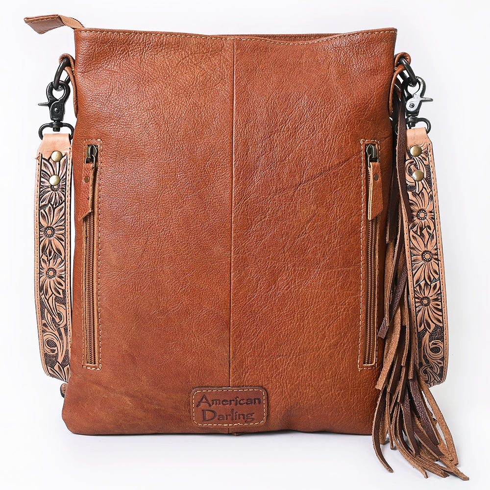 American Darling ADBG465 Chaps Bag Hand Tooled Genuine Leather Women Bag Western Handbag Purse