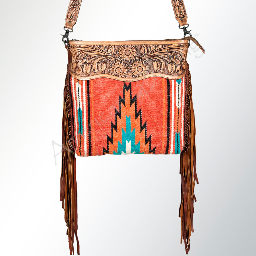 American Darling Cross Body Hand Tooled Saddle Blanket Genuine Leather Western Women Bag Handbag Purse | Crossbody for |Cute