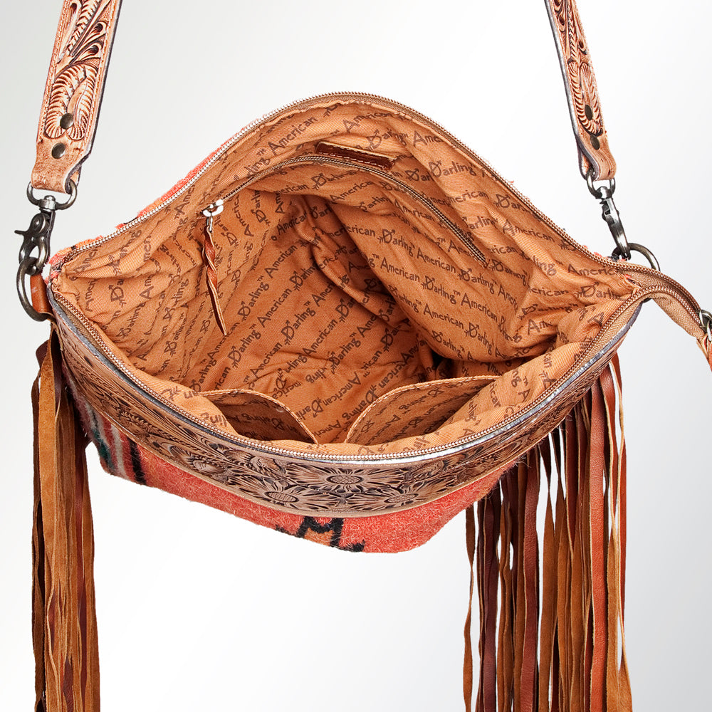 American Darling Cross Body Hand Tooled Saddle Blanket Genuine Leather Western Women Bag Handbag Purse | Crossbody for |Cute