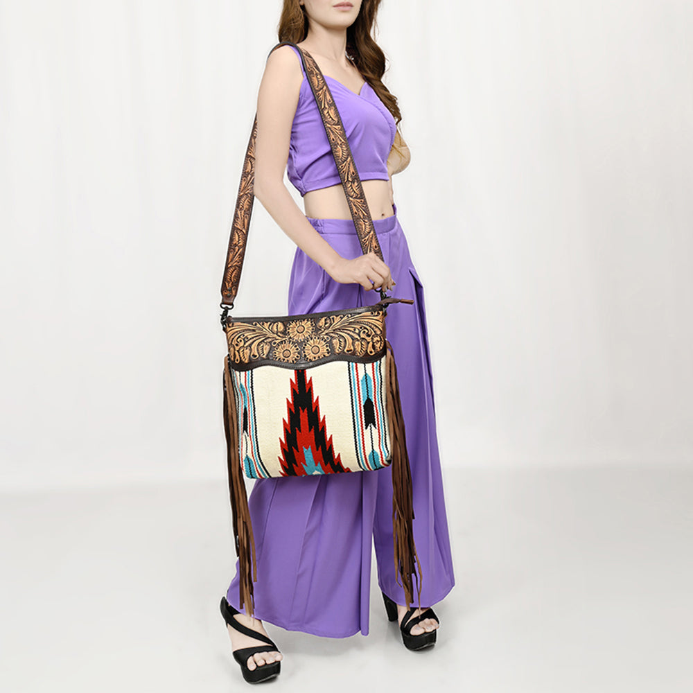 American Darling Cross Body Hand Tooled Saddle Blanket Genuine Leather Western Women Bag Handbag Purse | Crossbody for |Cute