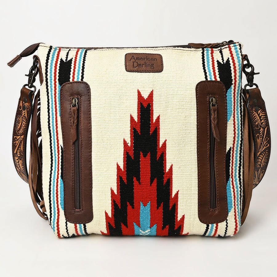 American Darling Cross Body Hand Tooled Saddle Blanket Genuine Leather Western Women Bag Handbag Purse | Crossbody for |Cute