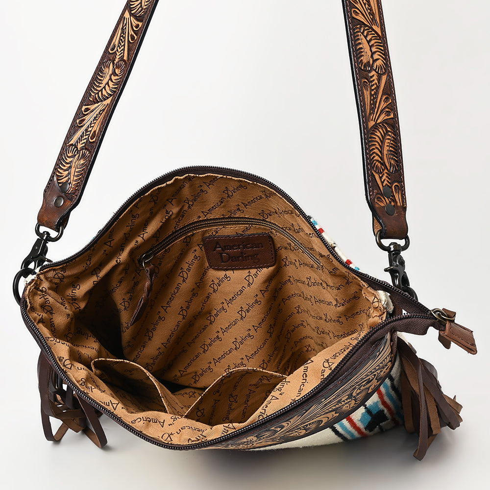 American Darling Cross Body Hand Tooled Saddle Blanket Genuine Leather Western Women Bag Handbag Purse | Crossbody for |Cute