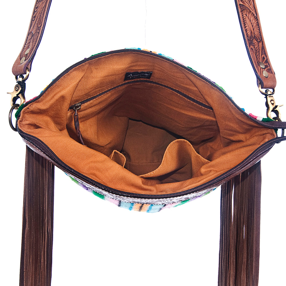 American Darling Cross Body Hand Tooled Saddle Blanket Genuine Leather Western Women Bag Handbag Purse | Crossbody for |Cute