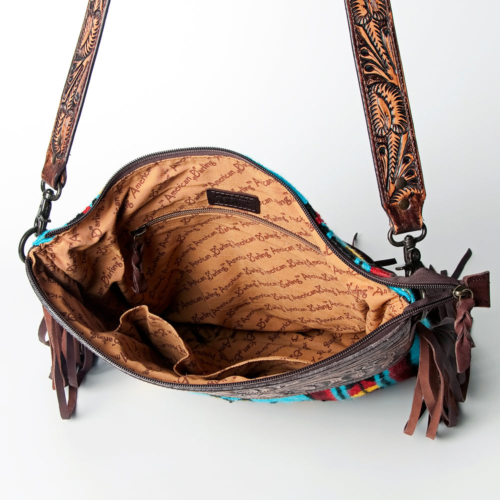 American Darling Cross Body Hand Tooled Saddle Blanket Genuine Leather Western Women Bag Handbag Purse | Crossbody for |Cute