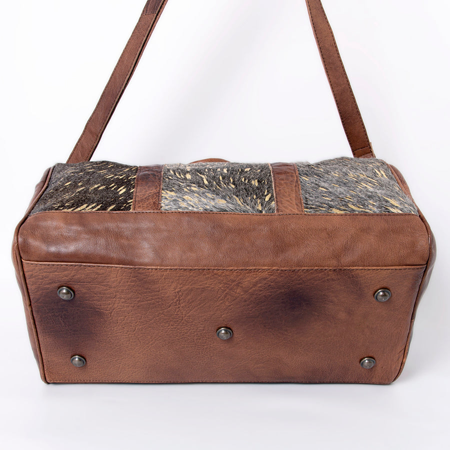 American Darling Women's Duffel Bag Western Hair On Genuine Leather Handbag and Ladies Purse