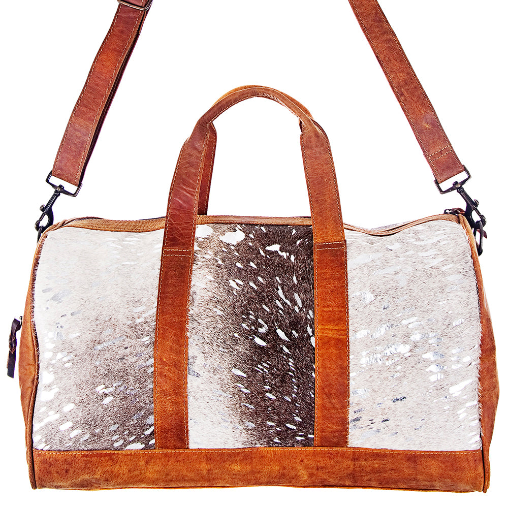 American Darling Duffel Hair On Genuine Leather Western Women Bag | Handbag Duffle Weekend Travel Bags for