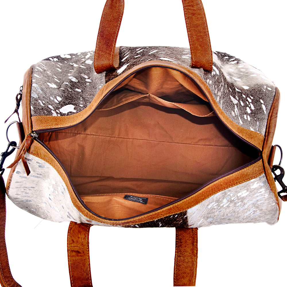 American Darling Duffel Hair On Genuine Leather Western Women Bag | Handbag Duffle Weekend Travel Bags for