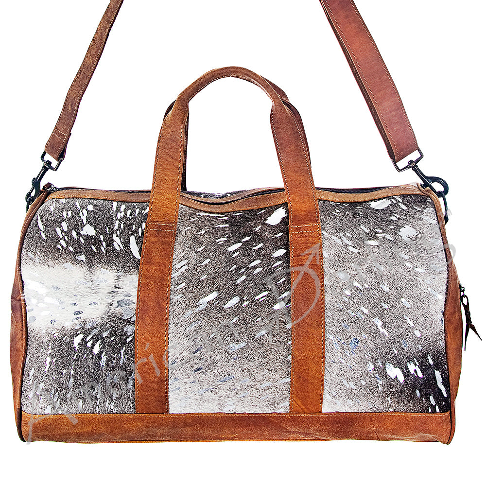 American Darling Duffel Hair On Genuine Leather Western Women Bag | Handbag Duffle Weekend Travel Bags for