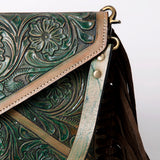 American Darling ADBG476TRQ Envelope Hand Tooled Genuine Leather Women Bag Western Handbag Purse