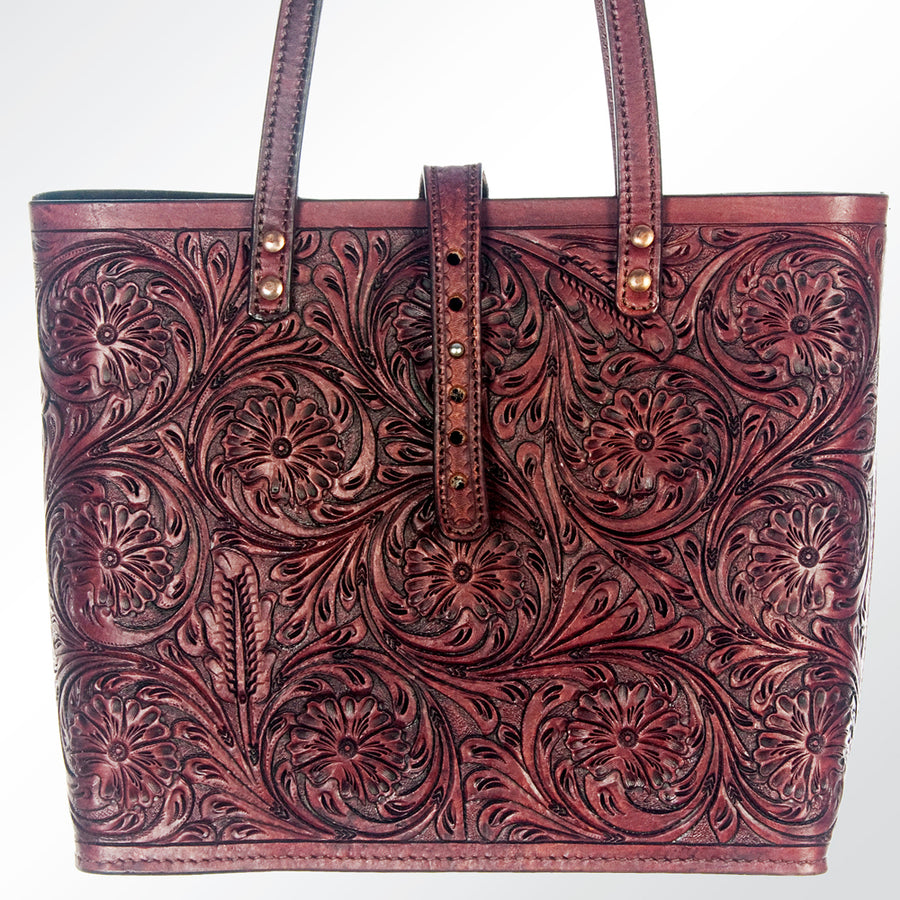 American Darling Women's Tote Bag Hand Tooled Genuine Leather Handbag and Ladies Purse