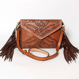 American Darling ADBG480 Envelope Hand Tooled Genuine Leather Women Bag Western Handbag Purse