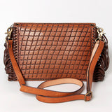American Darling ADBG480 Envelope Hand Tooled Genuine Leather Women Bag Western Handbag Purse