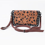 American Darling ORGANISER Upcycled Wool Genuine Leather women bag western handbag purse