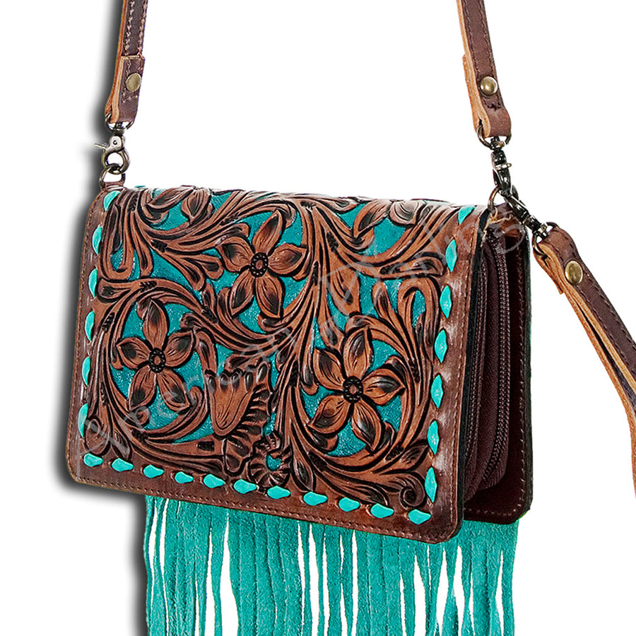 American Darling Organizer Hair On Genuine Leather Western Women Bag Handbag Purse | for Cute Travel