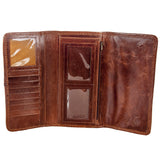 American Darling ADBG486A Wallet Hand Tooled Genuine Leather Women Bag Western Handbag Purse
