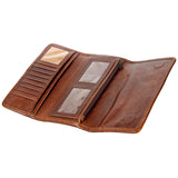 American Darling ADBG486BR Wallet Hand Tooled Genuine Leather Women Bag Western Handbag Purse