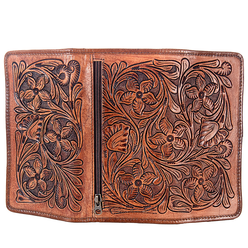 American Darling ADBG486A Wallet Hand Tooled Genuine Leather Women Bag Western Handbag Purse